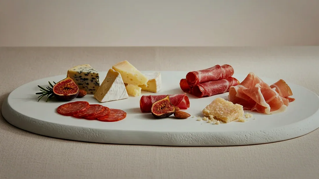 Une assiette sur porcelaine de manufacture